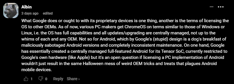 Η Albin Google συγχωνεύει το Chrome OS με το Android