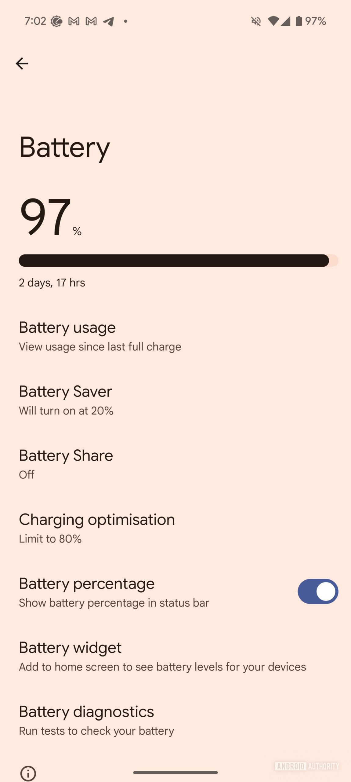 Android 15 QPR 1 Beta 2 80 percent charging limit for Pixels 1