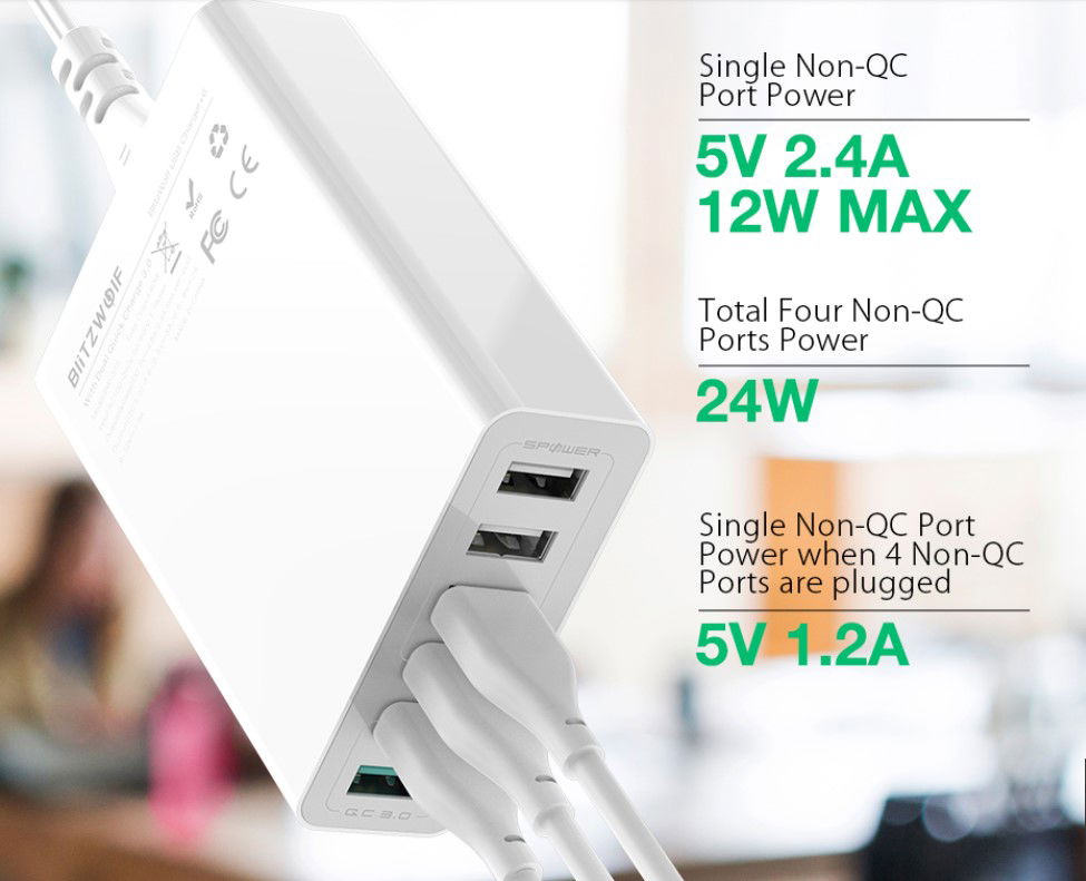 BlitzWolf BW-S15: 6 θέσεις φόρτισης, 60W στα 19.7€